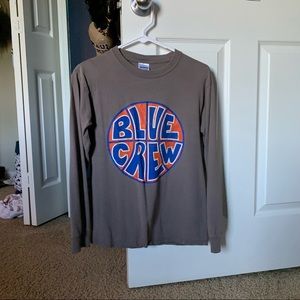 Dirt Color Blue Crew basketball Long Sleeve